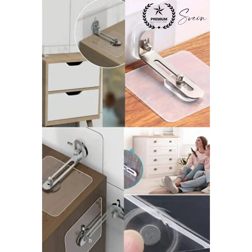 2 Adet Kendinden Yapışkanlı Mobilya Sabitleme Seti Delme Gerekmez Dolap Raf Tutucu Deprem Güvenliği