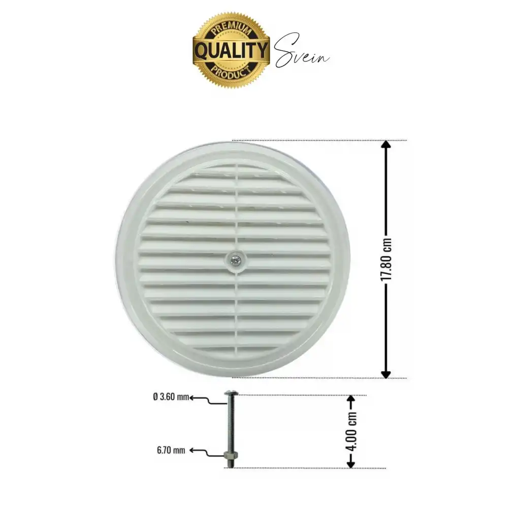 Aç Kapa Yalıtımlı Havalandırma Ayarlı 18 cm Beyaz Kapak Cam Menfezi Doğalgaz Aparatı Yuvarlak