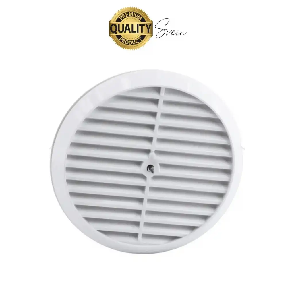 Aç Kapa Yalıtımlı Havalandırma Ayarlı 18 cm Beyaz Kapak Cam Menfezi Doğalgaz Aparatı Yuvarlak