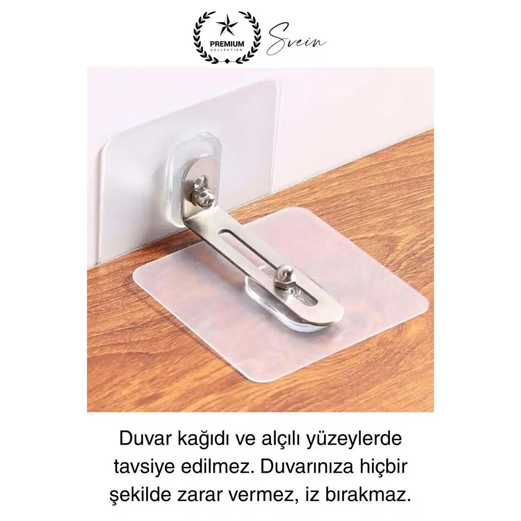 4 Adet Kendinden Yapışkanlı Mobilya Sabitleme Seti Delme Gerekmez Dolap Raf Tutucu Deprem Güvenliği