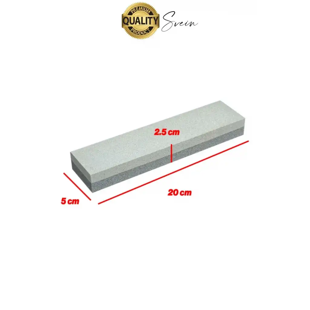 Premium Bıçak Bileme Taşı Çift Taraflı 200 mm Kaba ve İnce Dikdörtgen Biley Testere Nacak Satır