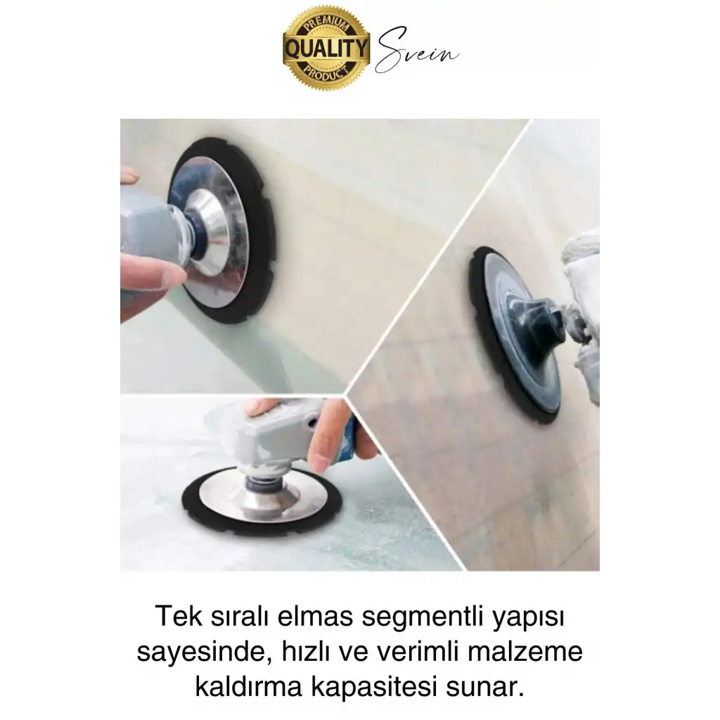 Premium 115 mm Mermer Beton Elmaslı Taşlama Silme Parlatma Diski Uzun Ömürlü Dayanıklı Çanak