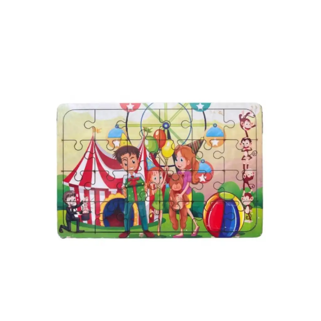 Premium Eğitici Eğlenceli Öğretici Dayanıklı Geliştiren Oyun Deneyimi Ahşap Puzzle Lunapark 24 Parça