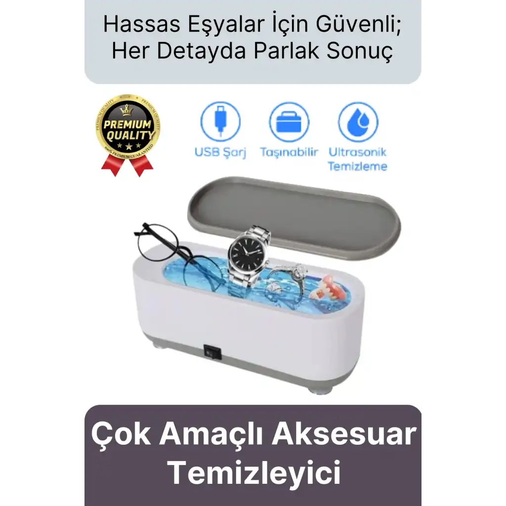 Çok Fonksiyonlu Titreşimli Usb Kablolu 5V Güçlü Aksesuar Takı Saat Gözlük Makyaj Temizleme Makinesi