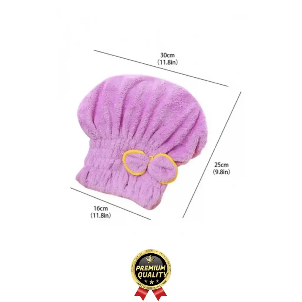 Premium Kalite Esnek Hızlı Emici Banyo Havuz Duş Mikrofiber Havlu Saç Kurutma Bonesi 30x25x16