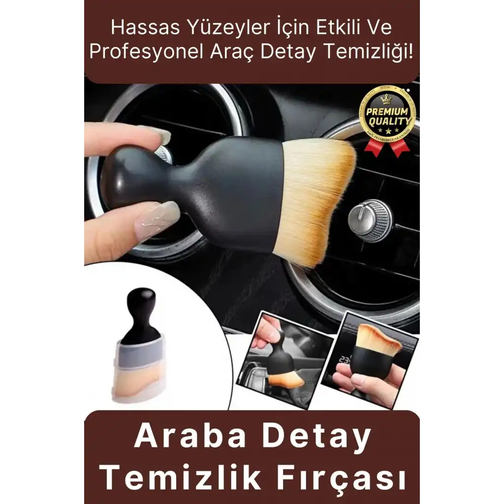 Çok Amaçlı Bakım Pratik İnce Telli Zarar Vermez Yumuşak Sık Kıllı Araba Oto Detaylı Temizlik Fırçası