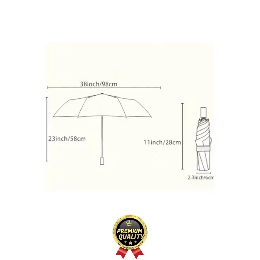 Özel Üretim Rüzgara Dayanıklı Su Geçirmez Konforlu Sağlam 8 Telli Kılıflı Otomatik Kompakt Şemsiye