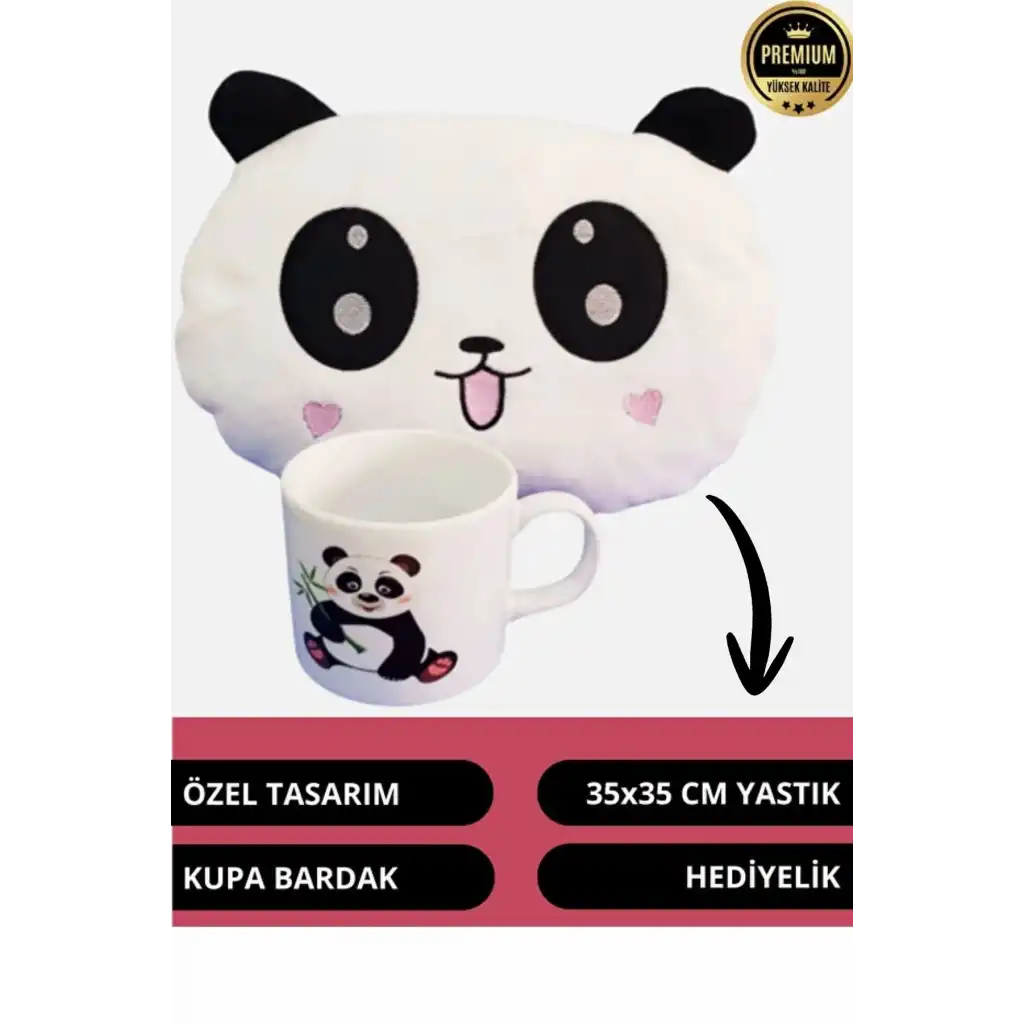 Özel Tasarım Sürpriz Romantik Gift Sevgililer Günü 14 Şubat Sevimli Panda Kupa Bardak Hediye Seti