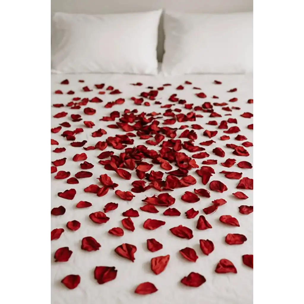 Özel Tasarım Sevgili Dekoratif Hediye Süs Dekor Romantik Kokulu Kırmızı Gül Kurusu Yaprağı 100 Gr