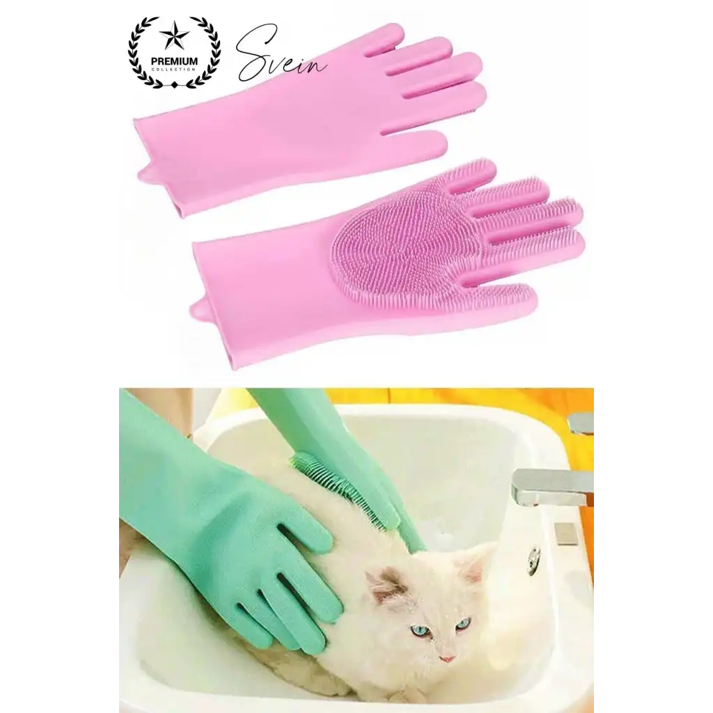 #BulaşıkEldiveni Isıya Dayanıklı Rahat Sağlam Silikon Bulaşık Yıkama Eldiveni Fırçası Temizlik