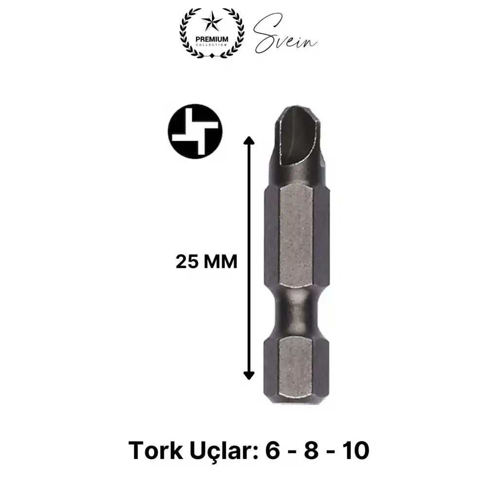 #Bitsuç Premium 33 Parça Kutulu Yıldız Düz Sağlam Dayanıklı Mıknatıslı Şarjlı Vidalama Bits Uç Seti