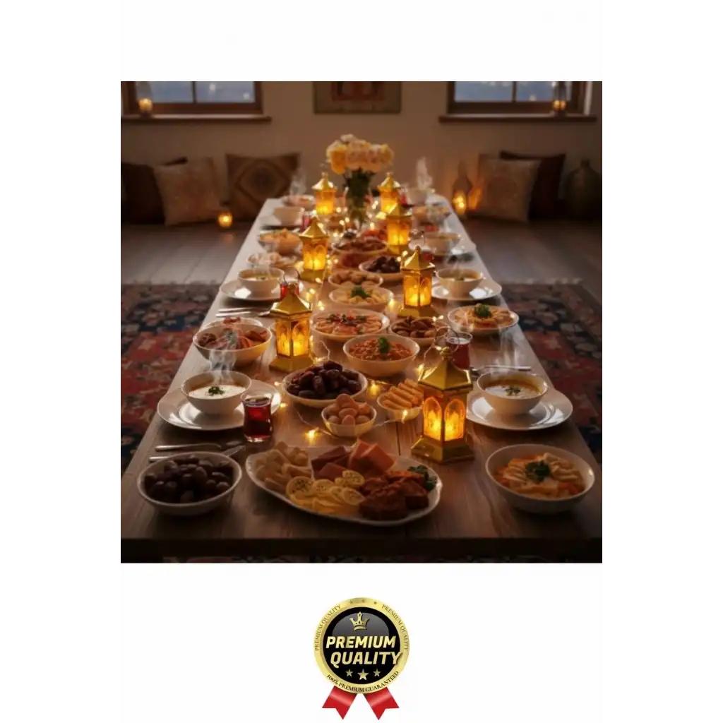 #RamazanAyı Ramazan Dekoratif Asılabilir Altıgen Gold Osmanlı İslami Mimari Işık Kubbe LED Lamba