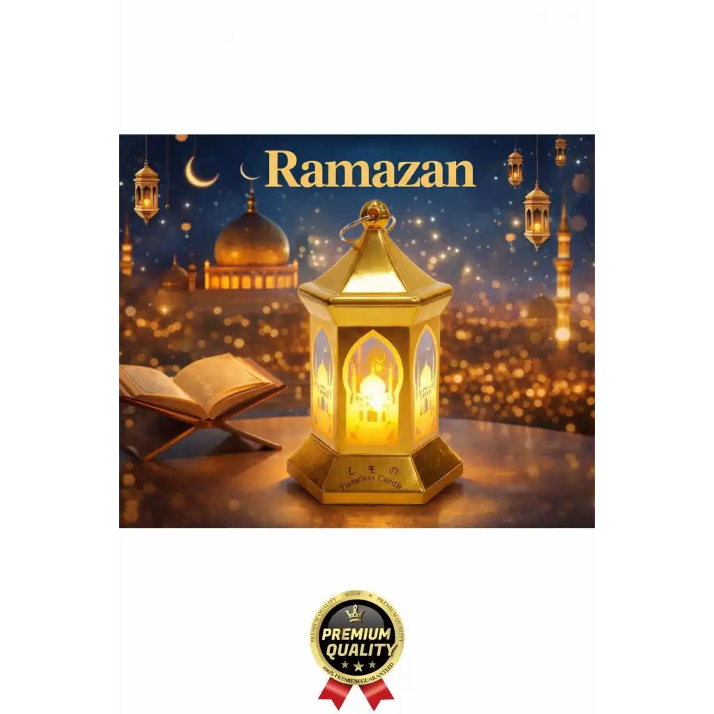 #RamazanAyı Ramazan Dekoratif Asılabilir Altıgen Gold Osmanlı İslami Mimari Işık Kubbe LED Lamba