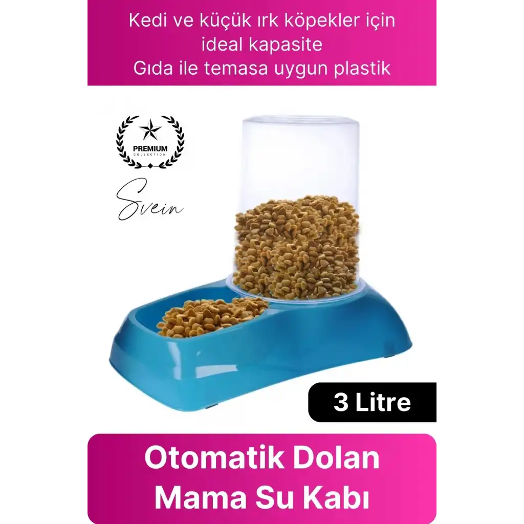 #otomatikmamakabı 3 Lt Otomatik Hazneli Kedi Köpek Mama Kabı Su Besin Uzun Süreli Evcil Hayvan Besin