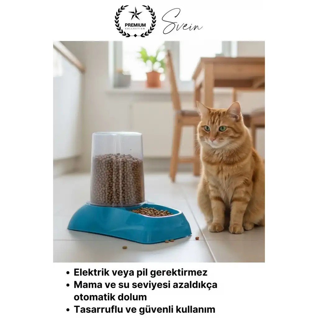 #otomatikmamakabı 3 Lt Otomatik Hazneli Kedi Köpek Mama Kabı Su Besin Uzun Süreli Evcil Hayvan Besin