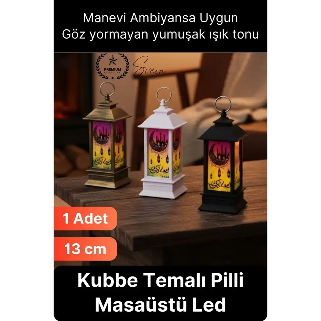 #Ramazan Sıcak Işık Manevi Huzur Ramazan Ayı Temalı Ambiyans Led Aydınlatma Işık Kubbe Pilli 1 Adet