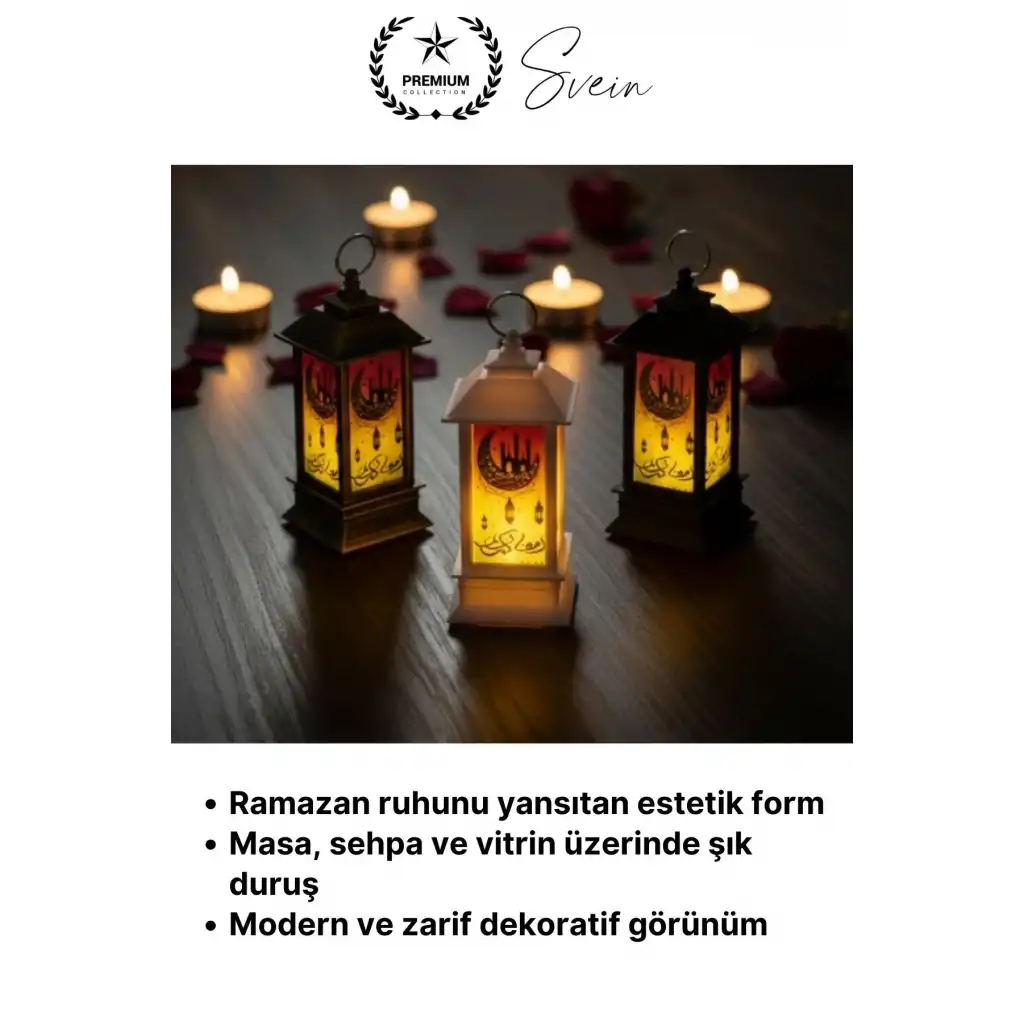#Ramazan Sıcak Işık Manevi Huzur Ramazan Ayı Temalı Ambiyans Led Aydınlatma Işık Kubbe Pilli 1 Adet