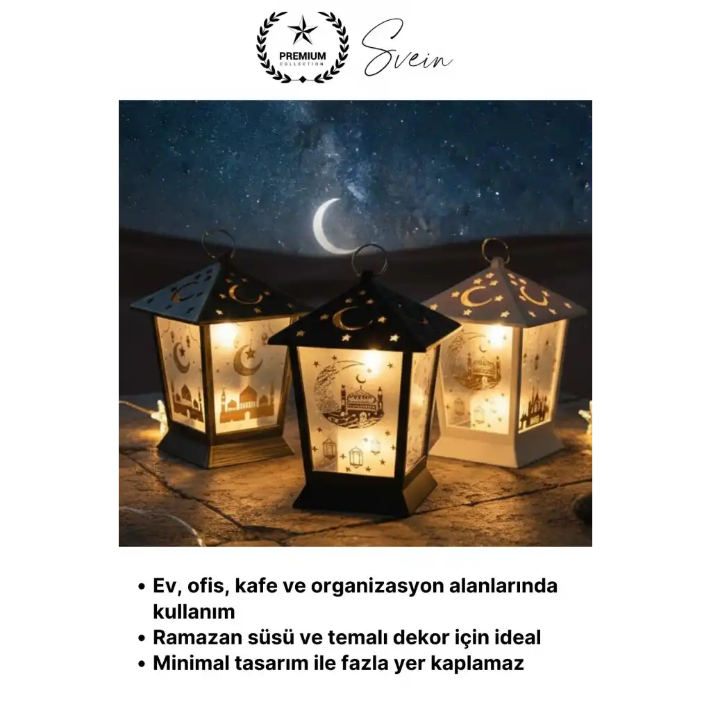 #Led Sıcak Işık Manevi Huzur Ramazan Cami Motifli Ambiyans Led Aydınlatma Işık Kubbe Pilli 1 Adet