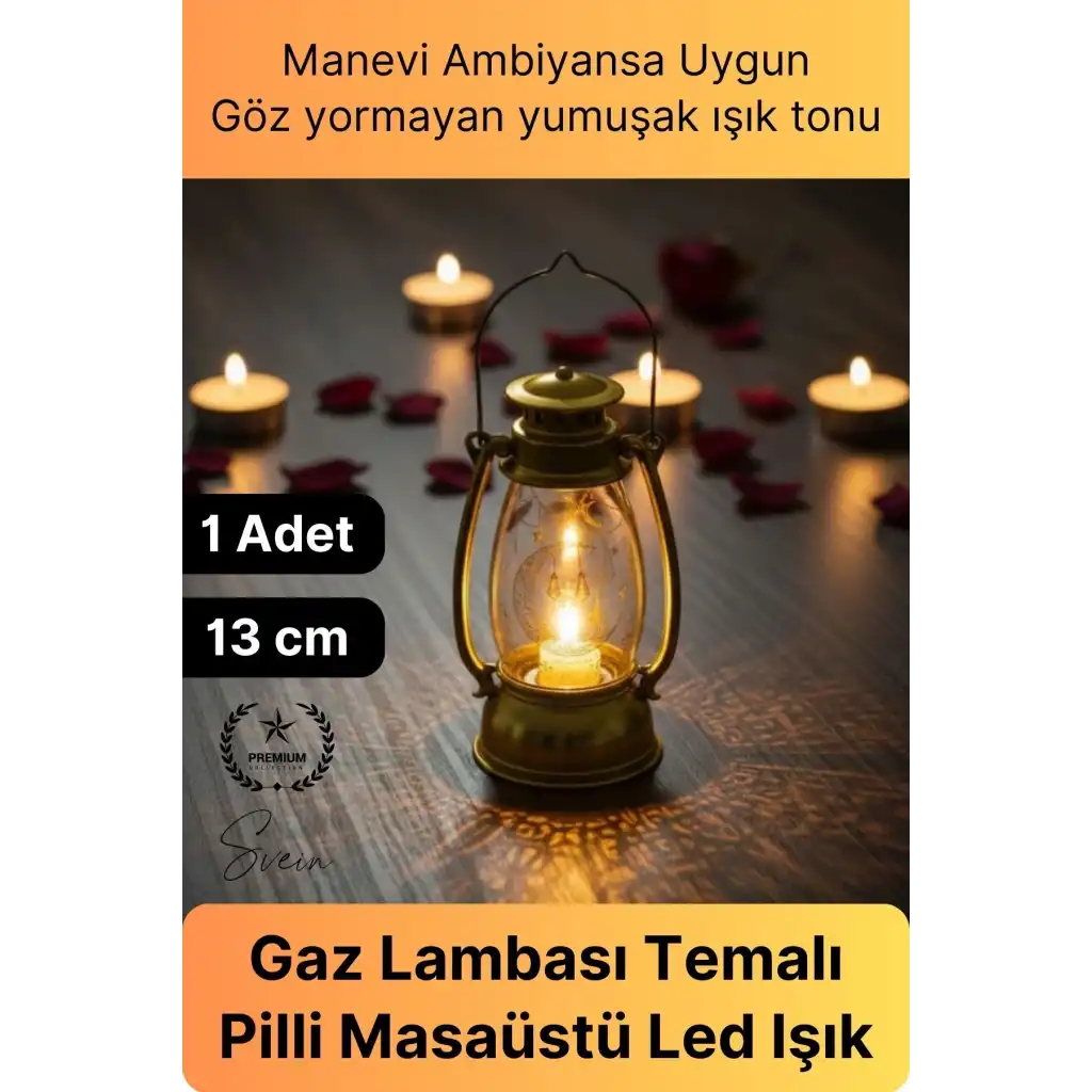 #LedLamba Gaz Lambası Tasarımlı Plastik Pilli Led Masaüstü Ramazan Özel Hediyelik Dekoratif Işık