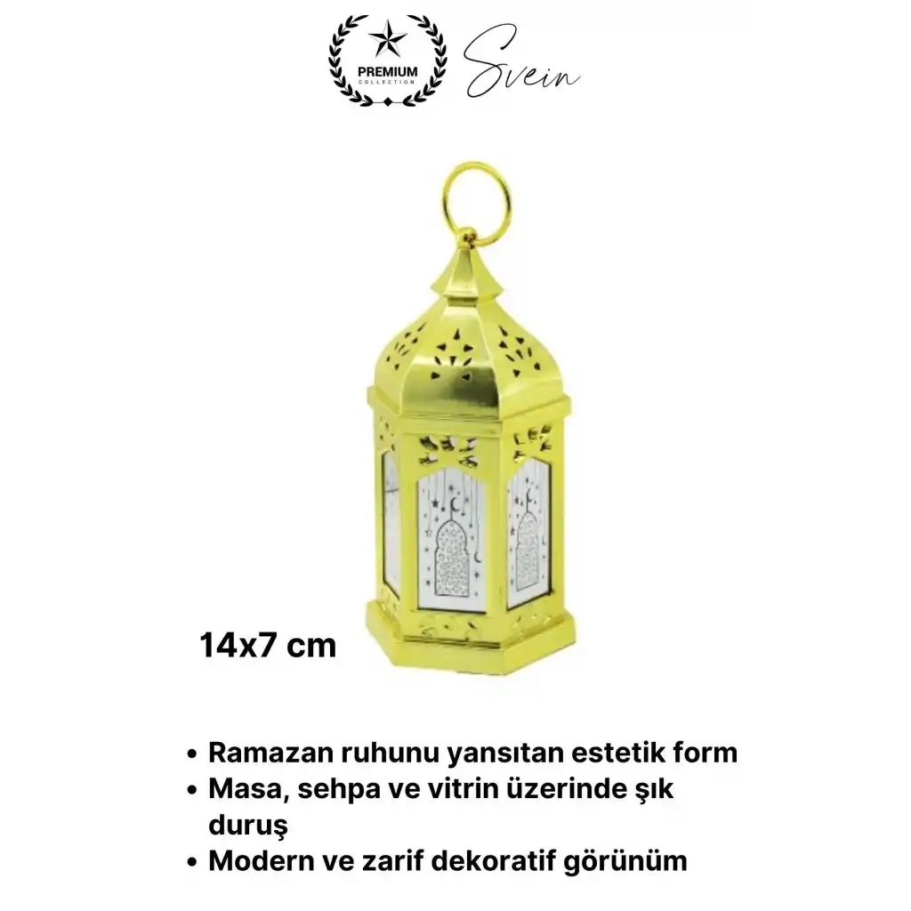 #LedIşık Masaüstü Led Işık Ramazan Özel Seri Pilli Plastik Gold Renk Kubbe Tasarım Dekoratif
