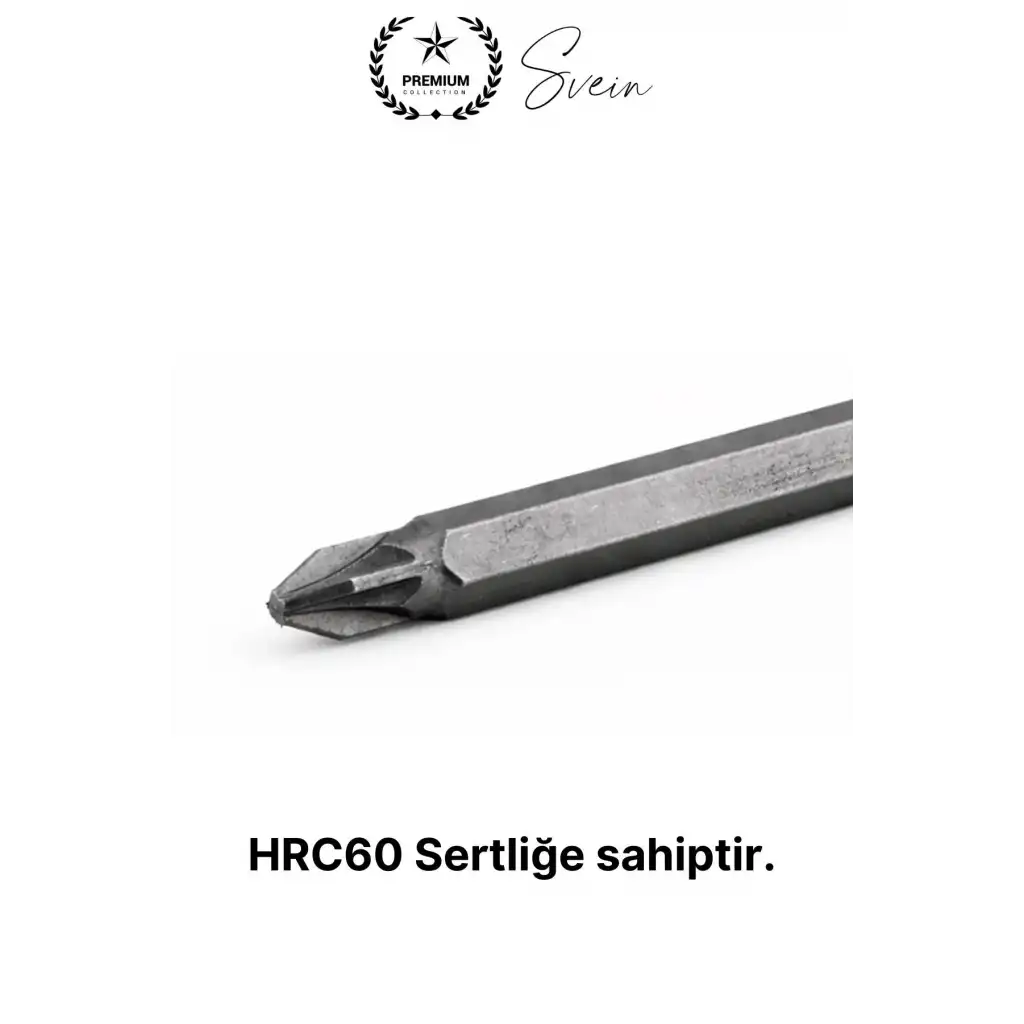 #Bitsuç 50 mm Mıknatıslı Yıldız Vidalama Bits Uç PZ2 Manyetik 1/4 Şarjlı Matkap Ucu Kısa Boy 1 Adet