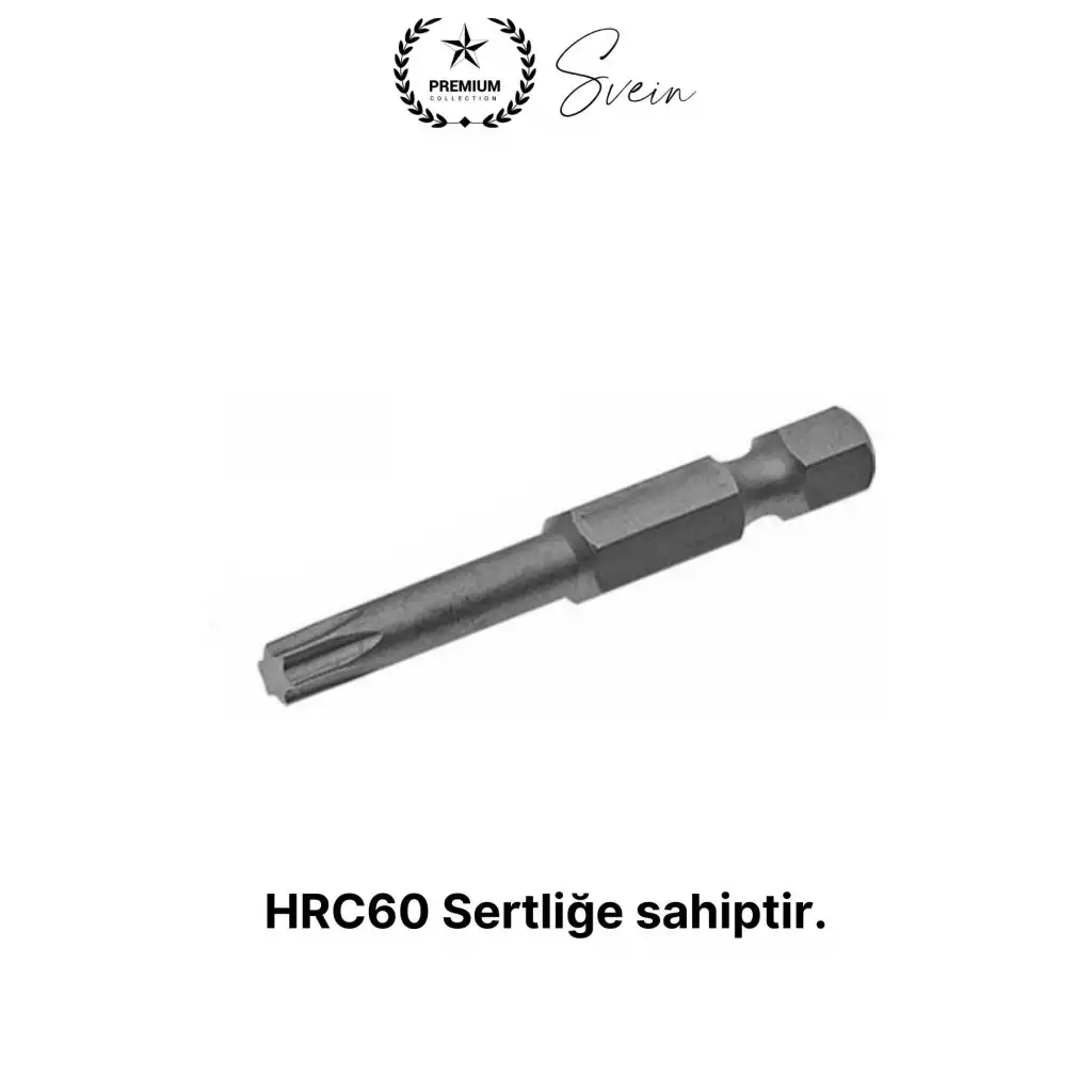 #Bitsuç Mıknatıslı 50 mm Torks Vidalama Bits Uç T30 Manyetik 1/4 Şarjlı Matkap Ucu Kısa Boy 1 Adet
