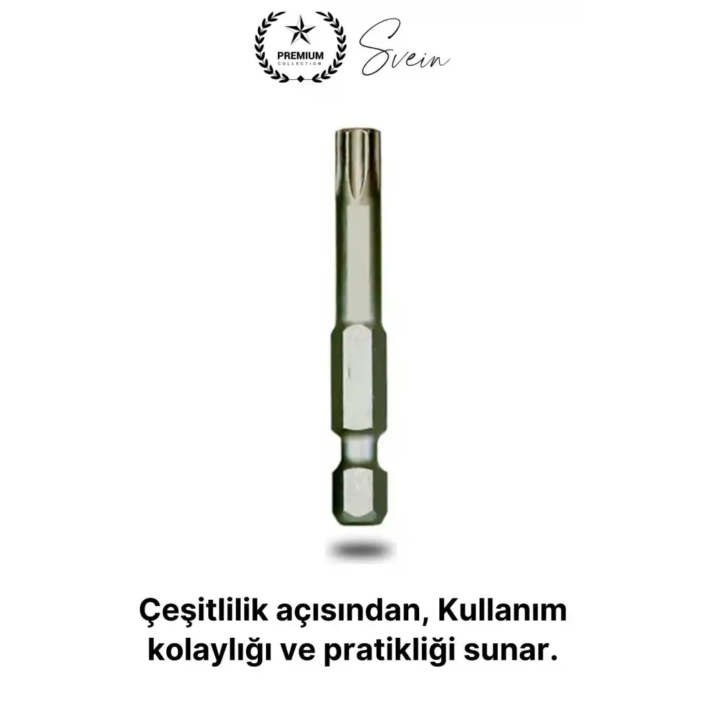 #Bitsuç Mıknatıslı 50 mm Torks Vidalama Bits Uç T30 Manyetik 1/4 Şarjlı Matkap Ucu Kısa Boy 1 Adet