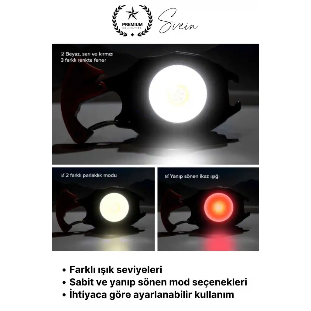 #LedLamba 500 Lümen Çok Fonksiyonlu Anahtarlık Kamp Lambası Type-C Mıknatıslı Hafif Outdoor Şarjlı