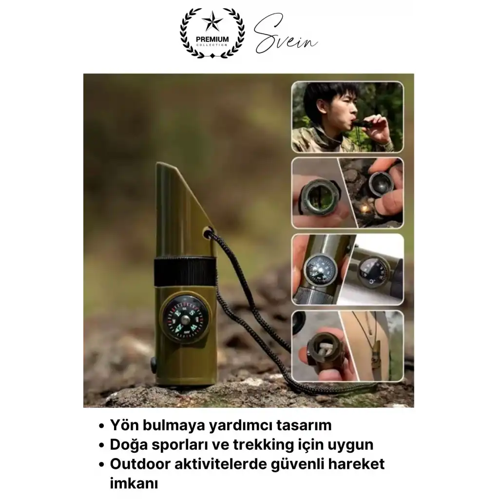 #KampDüdüğü 7’si 1 Arada Acil Durum Düdüğü Kamp Pusulalı Fenerli Deprem Outdoor Hayatta Kalma Afet