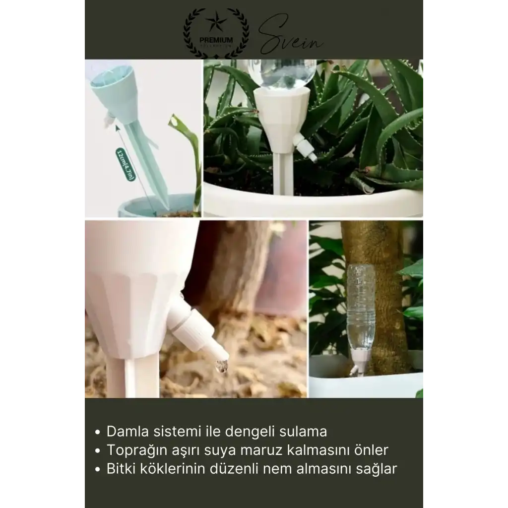 #BitkiSulama 3lü Otomatik Bitki Sulama Aparatı Pet Şişe Uyumlu Kontrollü Akış Saksı Toprak Bakım