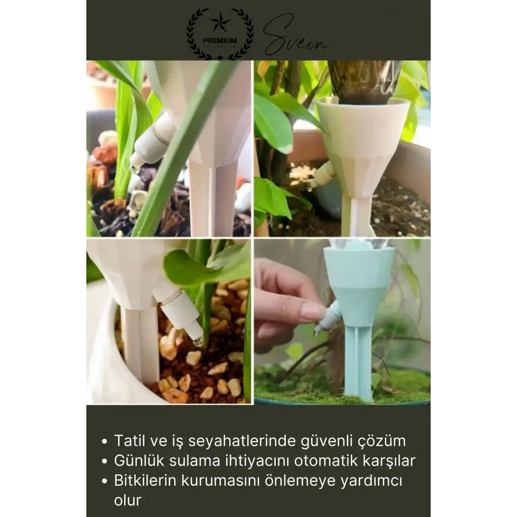 #BitkiSulama 3lü Otomatik Bitki Sulama Aparatı Pet Şişe Uyumlu Kontrollü Akış Saksı Toprak Bakım