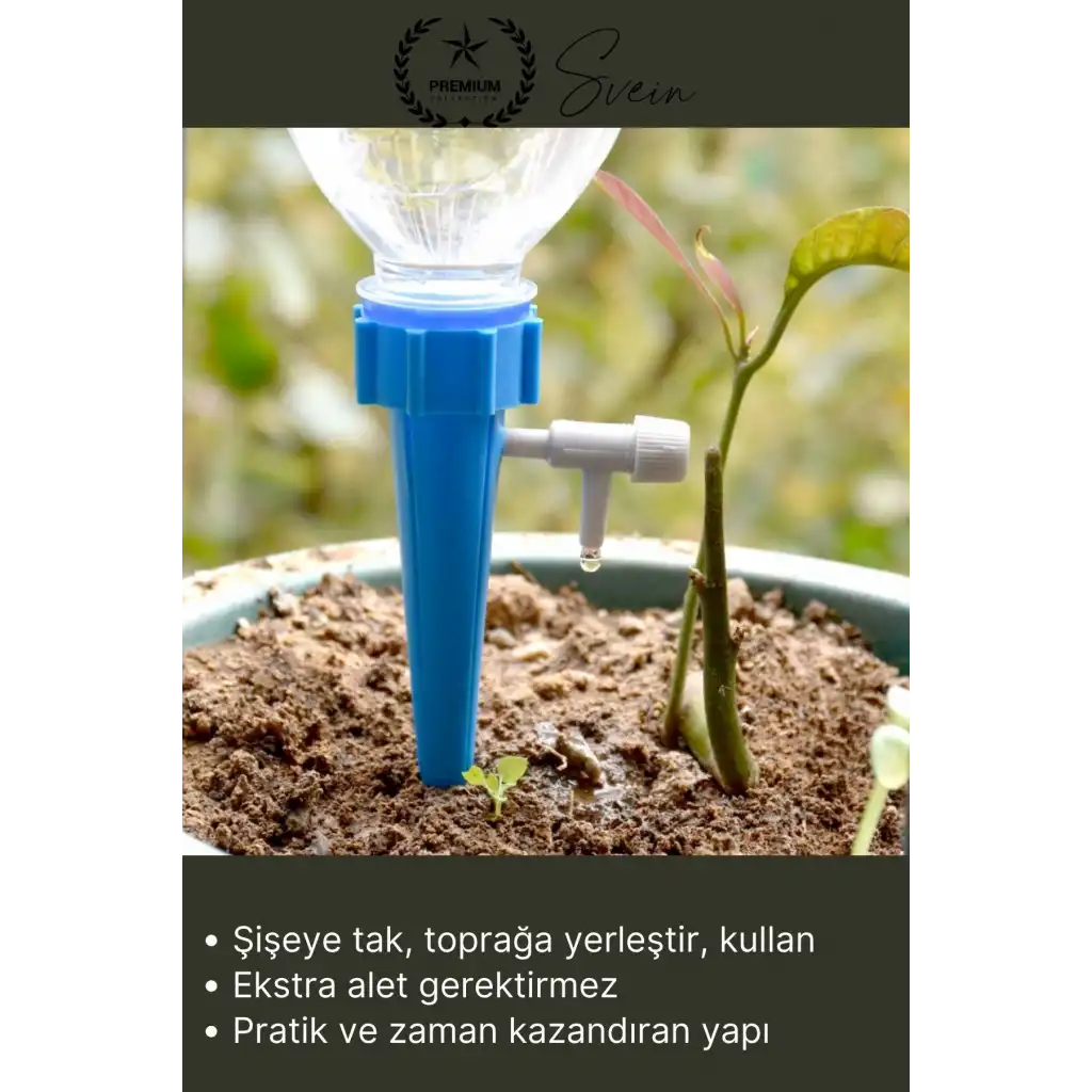 #BitkiSulama 3lü Otomatik Bitki Sulama Aparatı Pet Şişe Uyumlu Kontrollü Akış Saksı Toprak Bakım