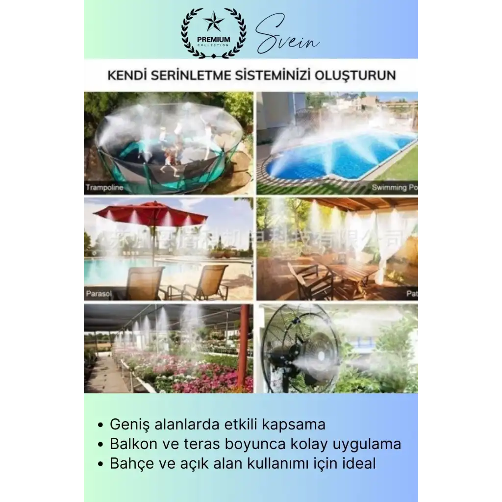 #Nemlendirme Açık Alan Sisleme ve Serinletme Kiti 10 Metre Balkon Teras Cafe Bahçe Nemlendirici