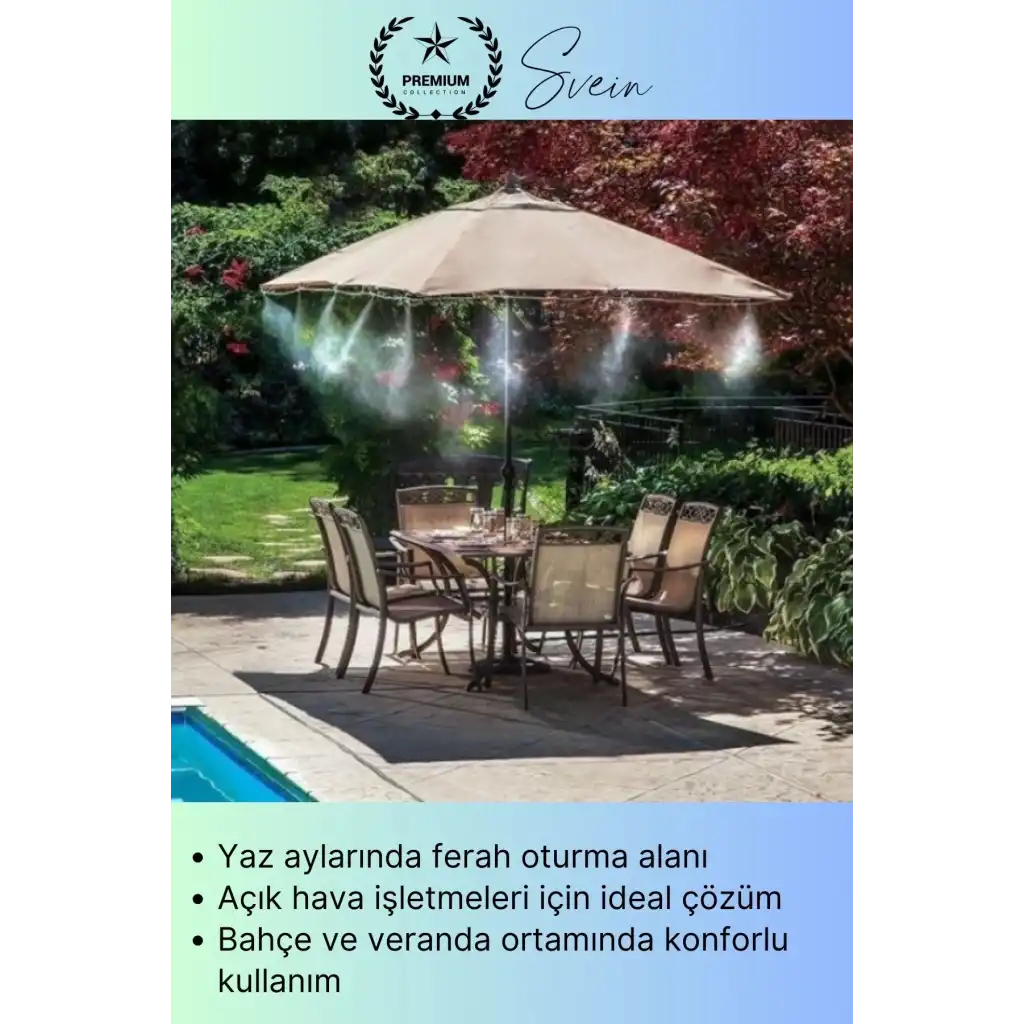 #Nemlendirme Açık Alan Sisleme ve Serinletme Kiti 10 Metre Balkon Teras Cafe Bahçe Nemlendirici