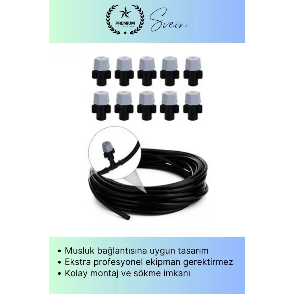 #Nemlendirme Açık Alan Sisleme ve Serinletme Kiti 10 Metre Balkon Teras Cafe Bahçe Nemlendirici