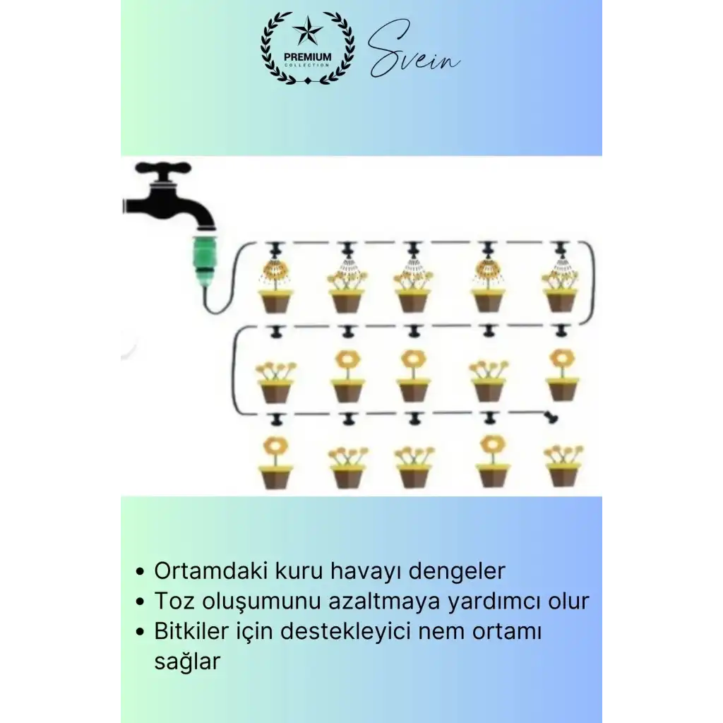 #Nemlendirme Açık Alan Sisleme ve Serinletme Kiti 10 Metre Balkon Teras Cafe Bahçe Nemlendirici