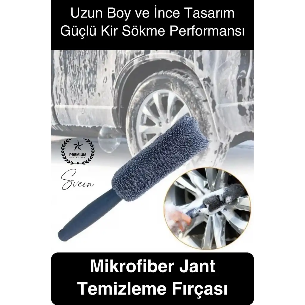 #Mikrofiber Jant Temizleme Fırçası Mikrofiber Detaylı Temizlik Çizmez Oto Lastik Yumuşak Detailing