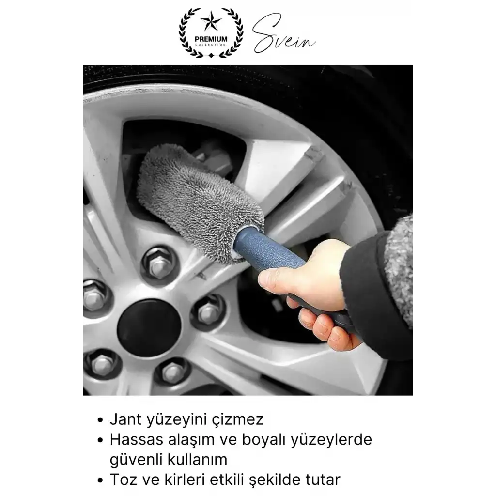 #Mikrofiber Jant Temizleme Fırçası Mikrofiber Detaylı Temizlik Çizmez Oto Lastik Yumuşak Detailing
