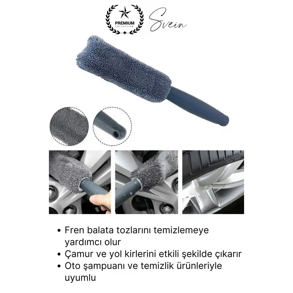#Mikrofiber Jant Temizleme Fırçası Mikrofiber Detaylı Temizlik Çizmez Oto Lastik Yumuşak Detailing