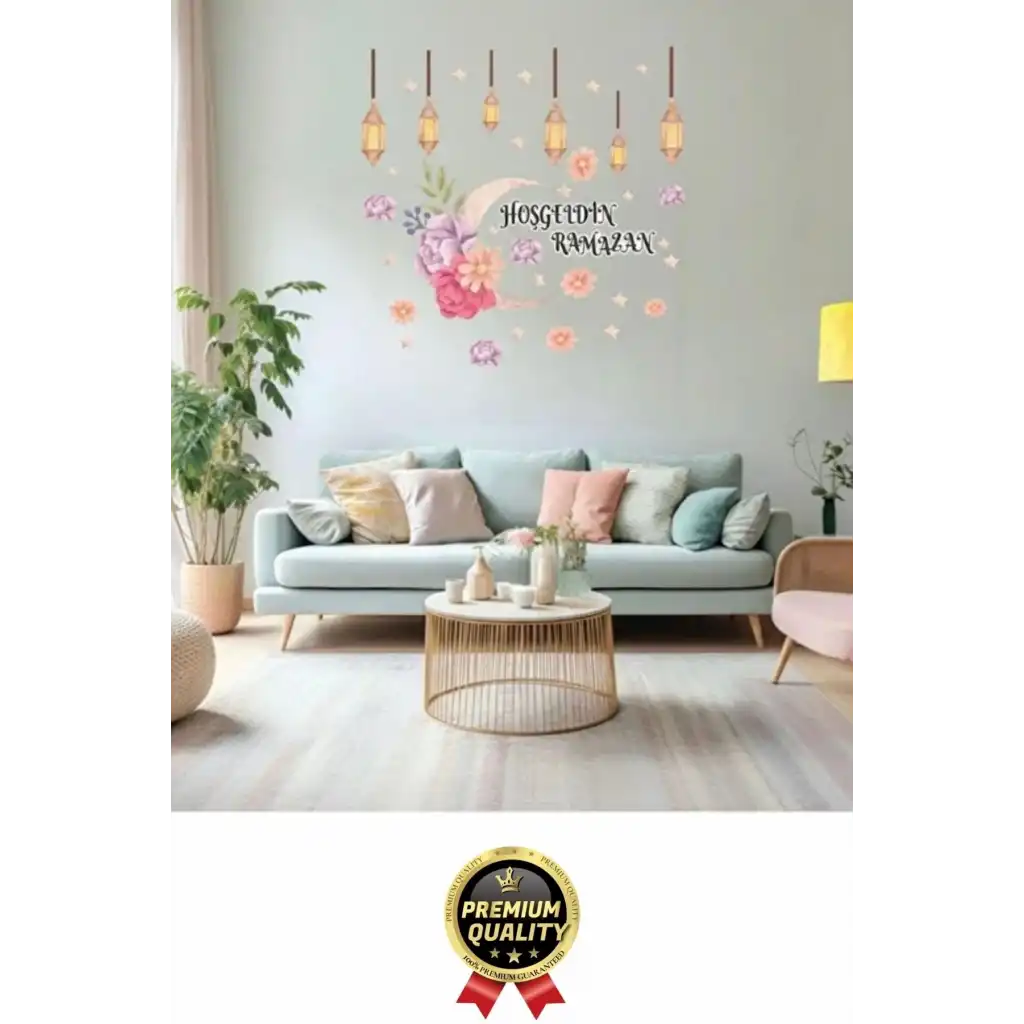 #RamazanSticker Dekoratif Yapıştırılabilir Çıkarılabilir Hoşgeldin Ramazan Motifli Duvar Sticker
