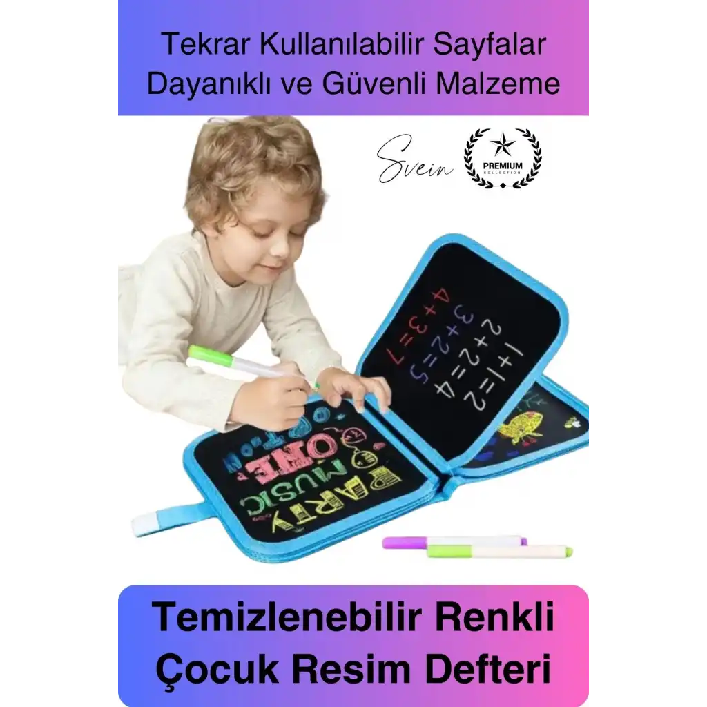 #Defter Temizlenebilir Renkli Çocuk Resim Defteri Silinebilen Boyama Kitabı Tekrar Kullanılabilir