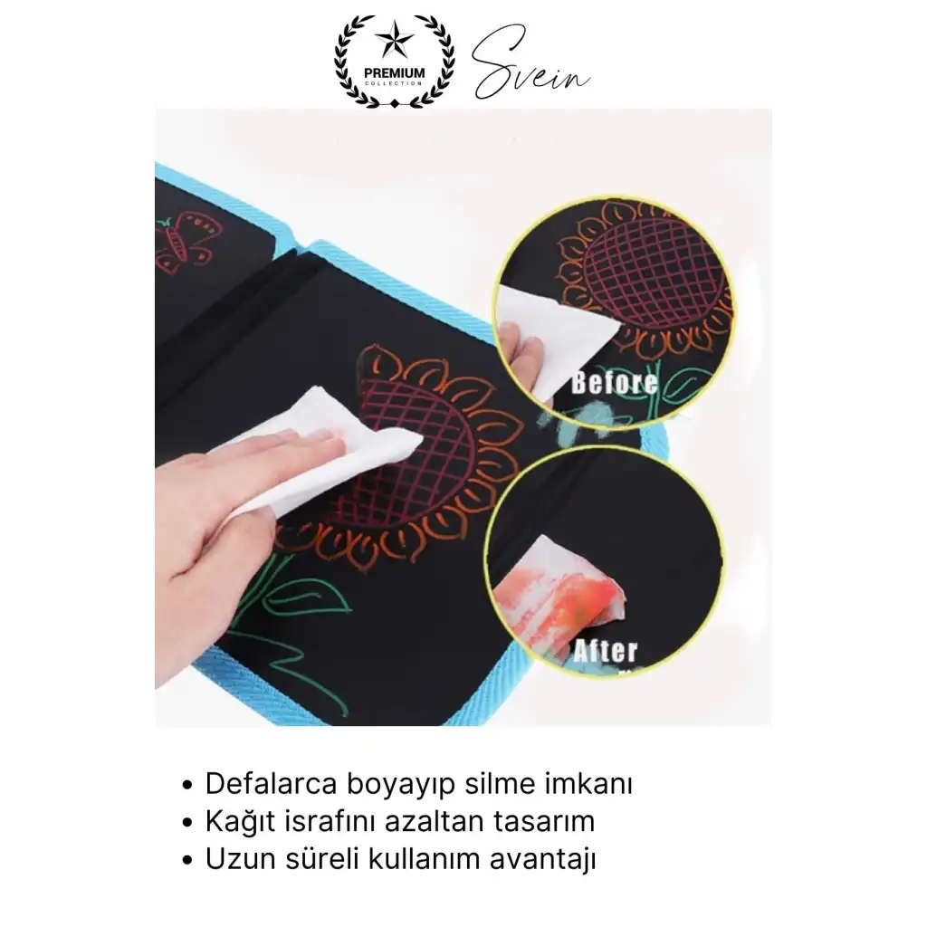#Defter Temizlenebilir Renkli Çocuk Resim Defteri Silinebilen Boyama Kitabı Tekrar Kullanılabilir