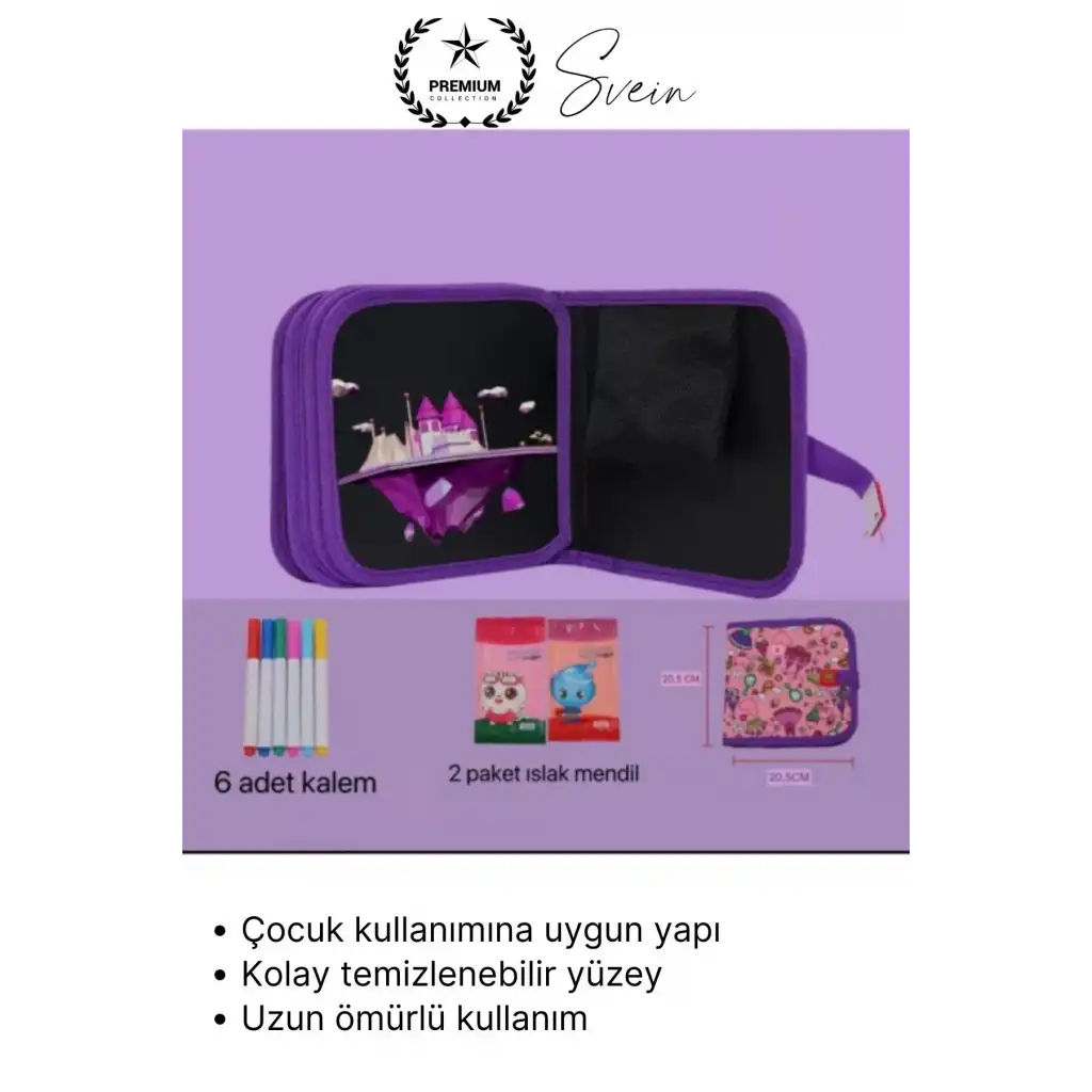 #Defter Temizlenebilir Renkli Çocuk Resim Defteri Silinebilen Boyama Kitabı Tekrar Kullanılabilir
