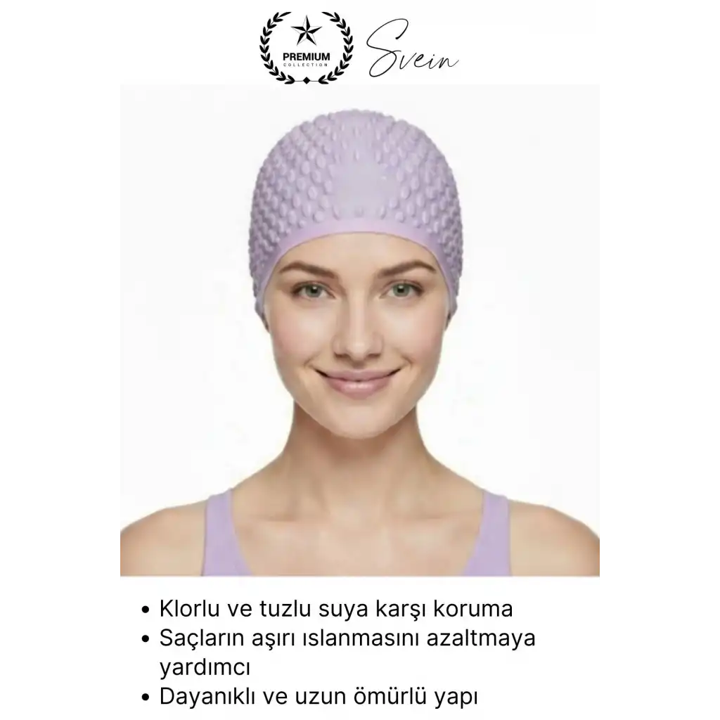 #Bone Su Geçirmez Kaymaz Silikon Yüzücü Bonesi Yüzme Şapkası Uzun Saç Yetişkin Esnek Havuz Deniz