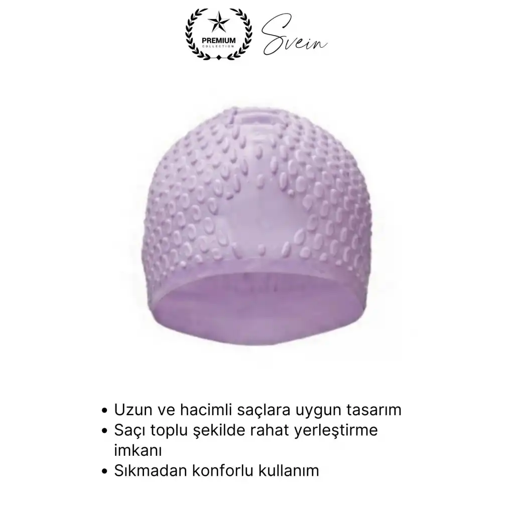 #Bone Su Geçirmez Kaymaz Silikon Yüzücü Bonesi Yüzme Şapkası Uzun Saç Yetişkin Esnek Havuz Deniz