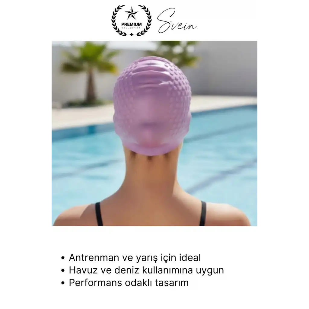 #Bone Su Geçirmez Kaymaz Silikon Yüzücü Bonesi Yüzme Şapkası Uzun Saç Yetişkin Esnek Havuz Deniz