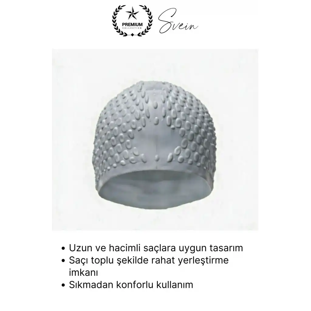 #Bone Su Geçirmez Kaymaz Silikon Yüzücü Bonesi Yüzme Şapkası Uzun Saç Yetişkin Esnek Havuz Deniz