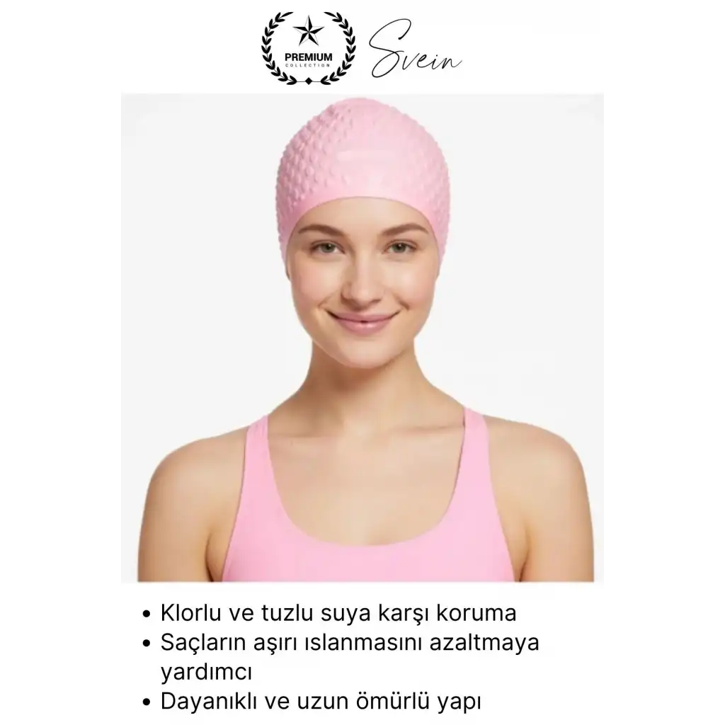 #Bone Su Geçirmez Kaymaz Silikon Yüzücü Bonesi Yüzme Şapkası Uzun Saç Yetişkin Esnek Havuz Deniz