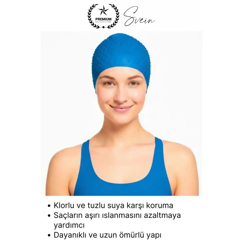 #Bone Su Geçirmez Kaymaz Silikon Yüzücü Bonesi Yüzme Şapkası Uzun Saç Yetişkin Esnek Havuz Deniz