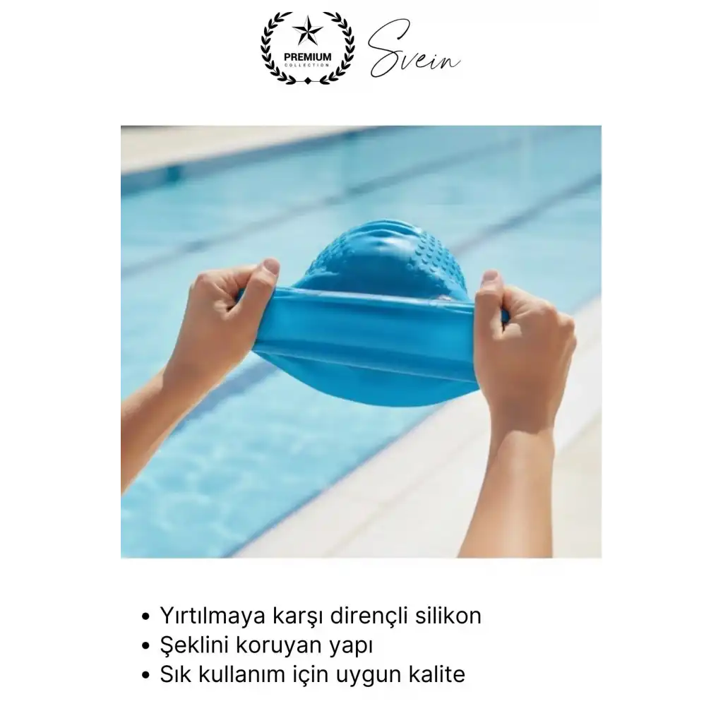 #Bone Su Geçirmez Kaymaz Silikon Yüzücü Bonesi Yüzme Şapkası Uzun Saç Yetişkin Esnek Havuz Deniz